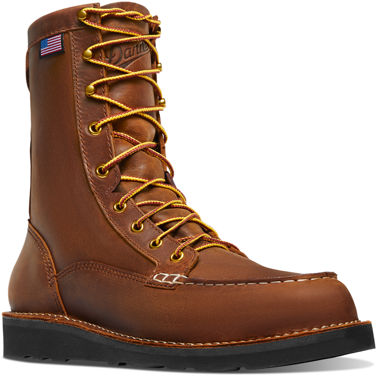 Danner Mens Bull Run Moc Toe 8 Work Boots Brown - JNB179054